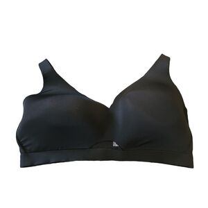 Cacique wireless black lightly lined black bra sz 44F WL381